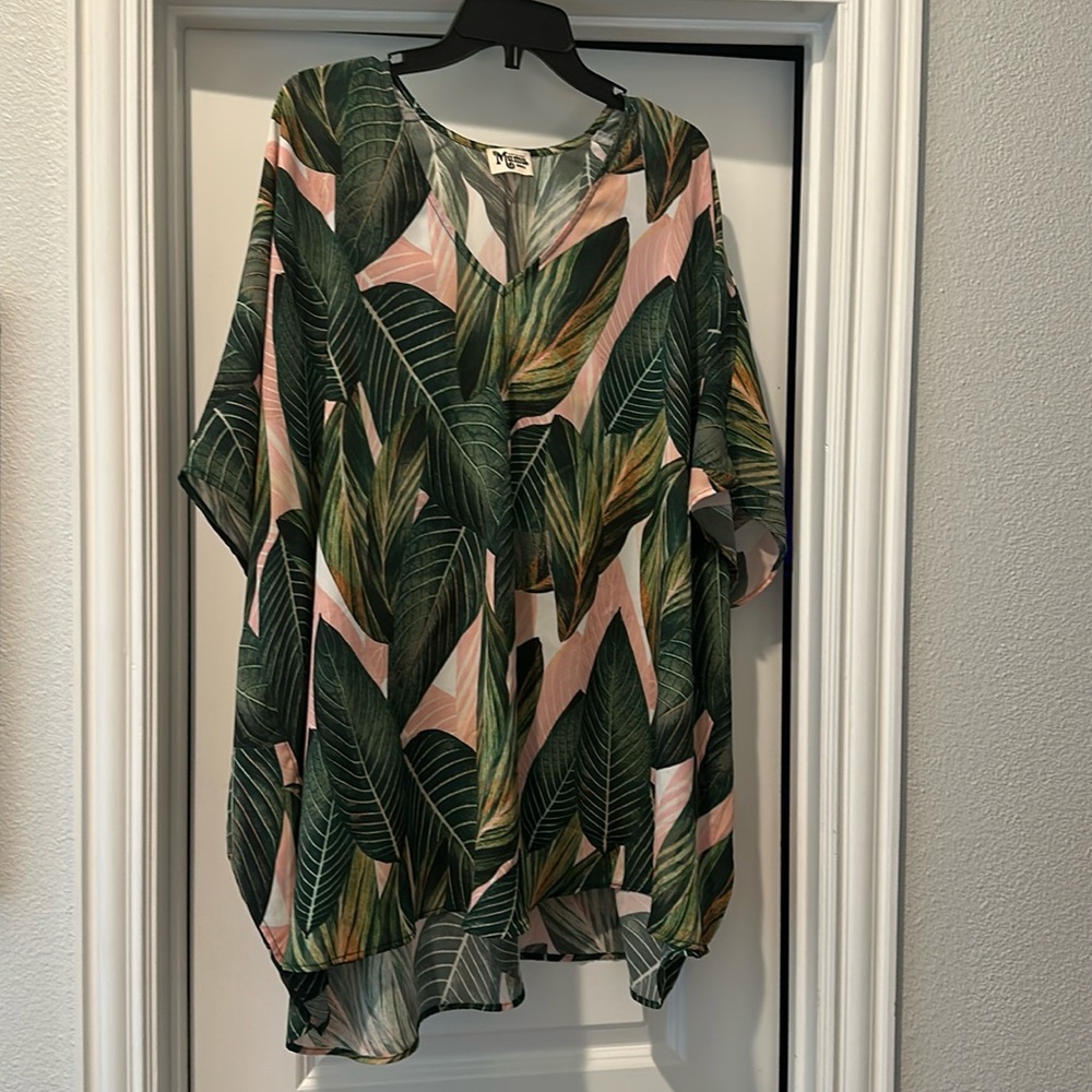 Show Me Your Mumu Palm Leaf Kimono